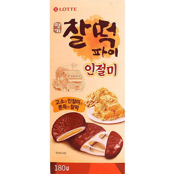 LOTTE Chaltteok Pie Injeolmi 30g x 6