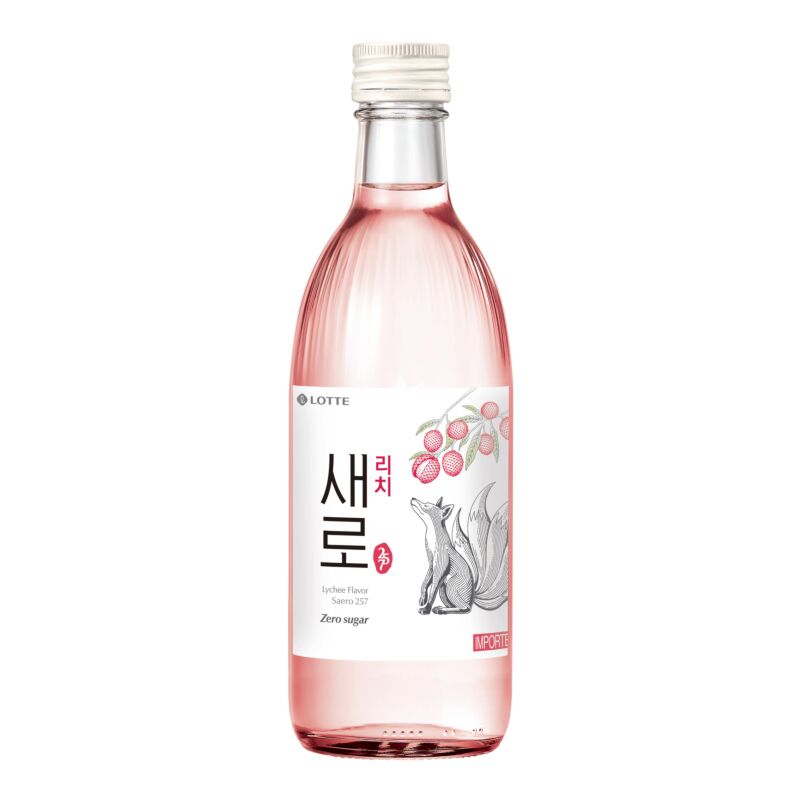 LOTTE Saero Soju Zero Sugar, Litchi 12% 375ml