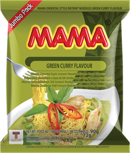 Mama Instantnudeln, Curry, grün 90g