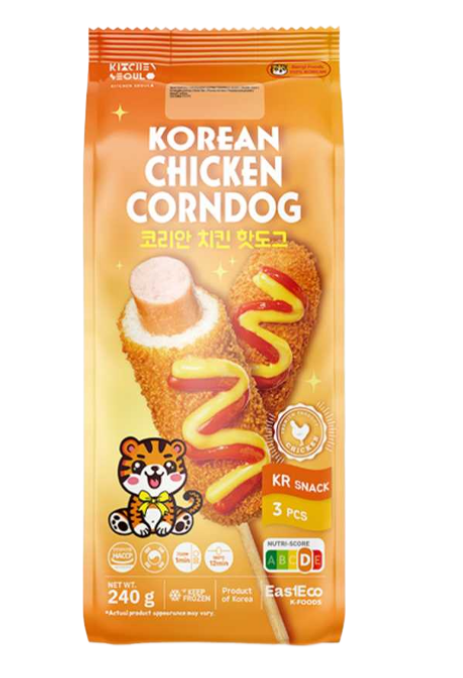 RENGI Koreanischer Hähnchen-Corndog (Korean Street Food) – 3 x 80g (240g)