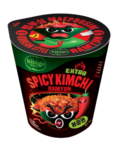 Bibigo Kimchi mit extra scharfgeschmack Ramyun cup 98g