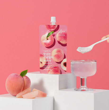 SUGARLOLO Leckeres Konjac Jelly Pfirsich (10 x 150g) – Der saftig-süße Diät-Snack