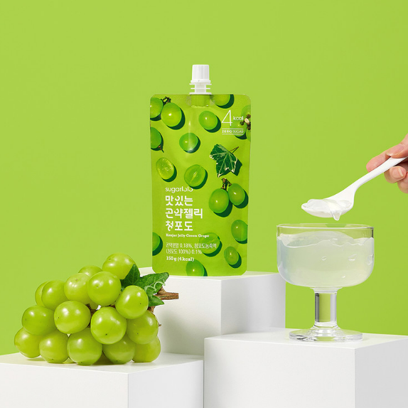 SUGARLOLO Leckeres Konjac Jelly Grüne Traube (10 x 150g) – Der erfrischende Diät-Snack