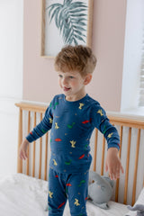 Nuribom Kinder-Schlafanzug Jungen 100% Baumwolle Gr. 86-122 (90-140)