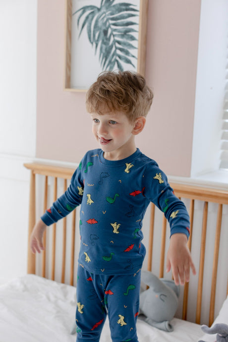 Nuribom Kinder-Schlafanzug Jungen 100% Baumwolle Gr. 86-122 (90-140)