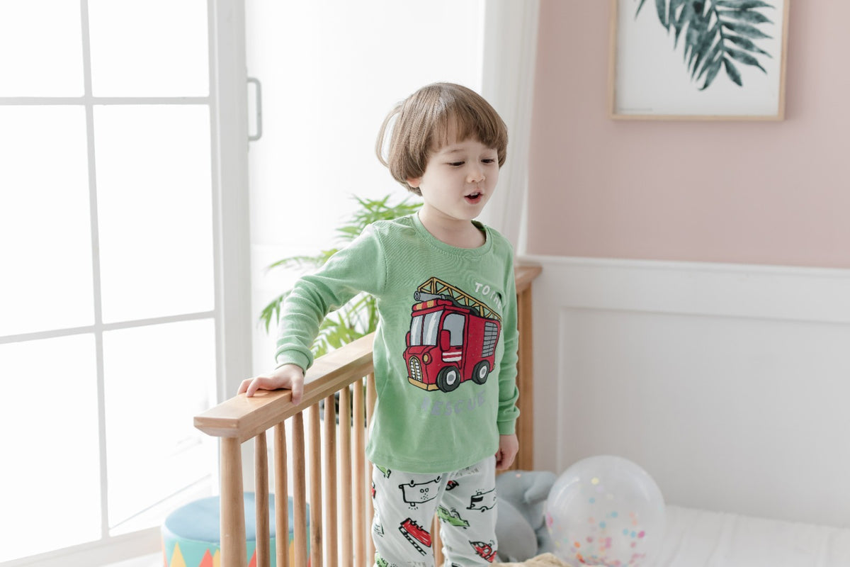 Nuribom Kinder-Schlafanzug Jungen 100% Baumwolle Gr. 86-122 (90-140)