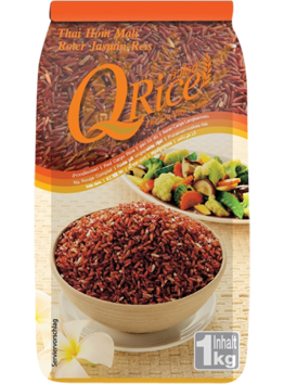 Q RICE Jasminreis, rot, Langkorn 1 kg