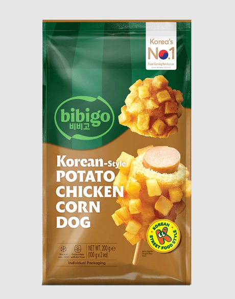Bibigo Korean Style Potato Chicken Corndog 200g(100g x 2ea)