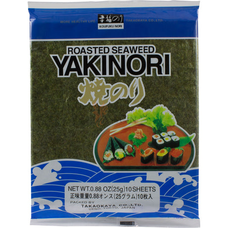 TAKAOKAYA Seealgen, geröstet (Yaki Nori) 10 Blatt 25g