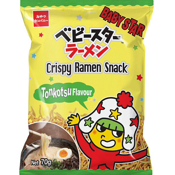 BABY STAR CRISPY RAMEN SNACK TONKOTSU FLAVOUR 70g