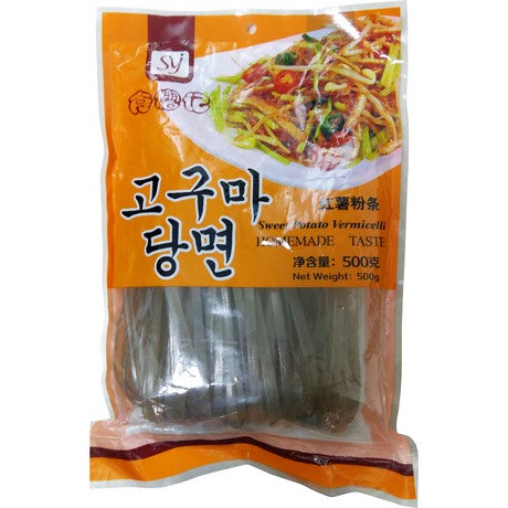 JING YI GEN Süßkartoffelnudeln Koreanisch Flach 500g