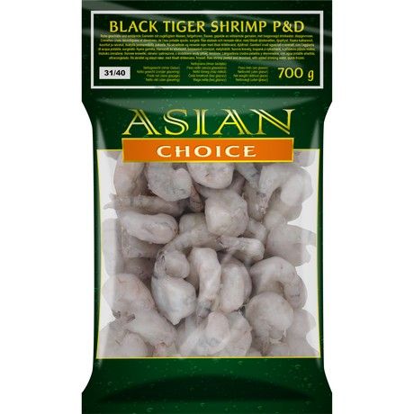 ASIAN CHOICE Black Tiger Garnele P&D 31/40 1kg