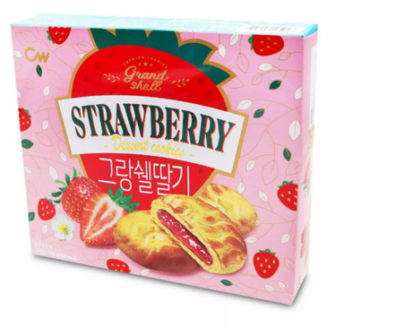 CHEONGWOO Erdbeer-Muschelförmige Kekse 195 g