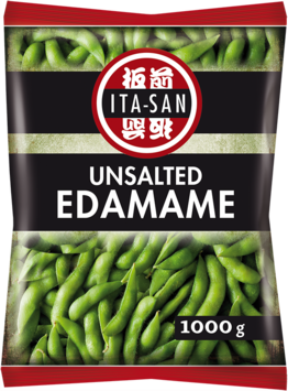 ITA-SAN Edamame, Sojabohnen in Schote ungesalzen, blanchiert 1 kg
