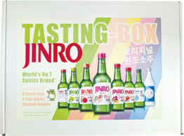 Jinro Tasting-Set,, 8-fach sortiert + 2 Shot Gläser 8set