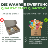 KOCKET Premium Koreanische Snack Box, 20+ Teile, mit Turtle Chips Choco & Corn, Saekom-Dalkom, Süßkartoffel Snacks, Authentische Süßigkeiten & Chips, Geschenkbox