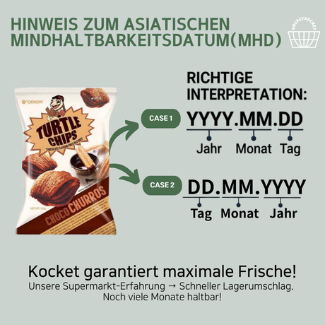 KOCKET Premium Koreanische Snack Box, 20+ Teile, mit Turtle Chips Choco & Corn, Saekom-Dalkom, Süßkartoffel Snacks, Authentische Süßigkeiten & Chips, Geschenkbox