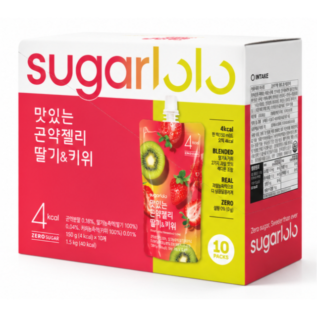 SUGARLOLO Konjac Jelly Kiwi Erdbeere 10 x 150g