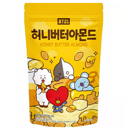 LINE BT21 Yellow Honey (B) Mandeln 20×180 g
