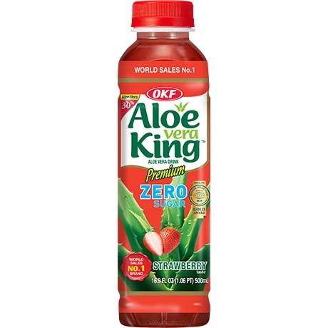 OKF Aloe Vera Getränk Erdbeer ohne zucker mit Pfand 500ml