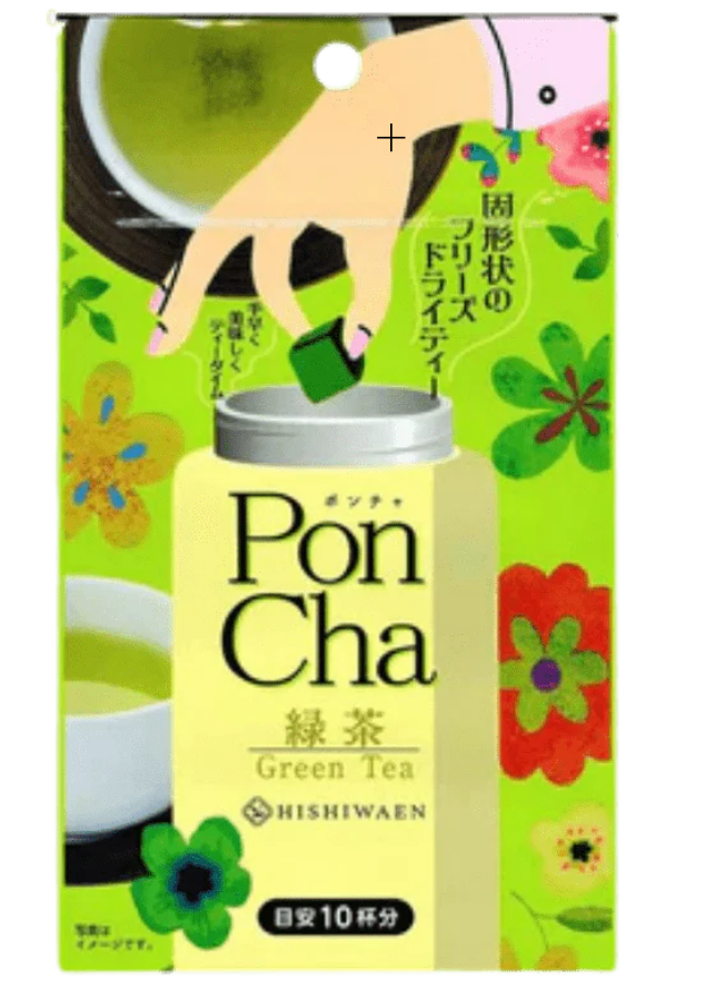 PONCHA Grüner Tee Würfel –Japanische Instant Grüner Tee Pulver Würfel 10g