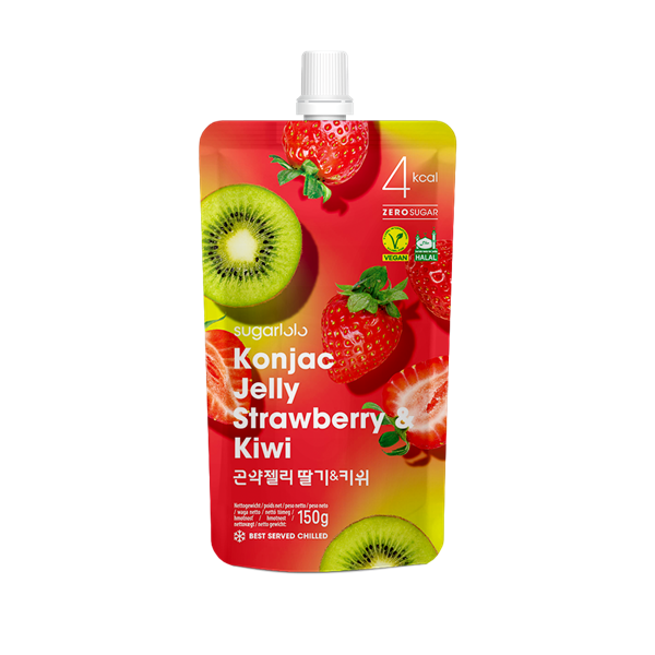 SUGARLOLO Konjac Jelly - Kiwi+Erdberen 150g