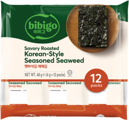 Bibigo – Herzhaft gerösteter, koreanisch gewürzter Seetang (4 g × 12)