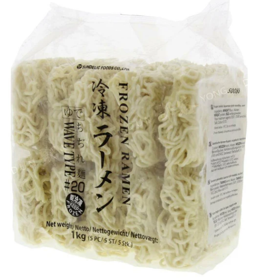 (Japanische Ramen Nudeln) SUNDELIC RAMEN WAVE NO EGG 20-200G HP 2/6/1KG(5PC)