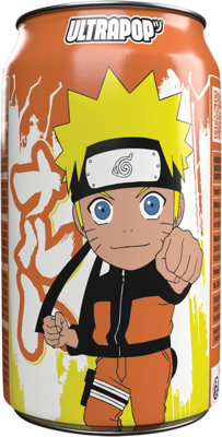 ULTRAPOP Erfrischungsgetränk,Naruto, Orange, Sparkling Soda, Naruto, Einwegpfand DPG 330 ml