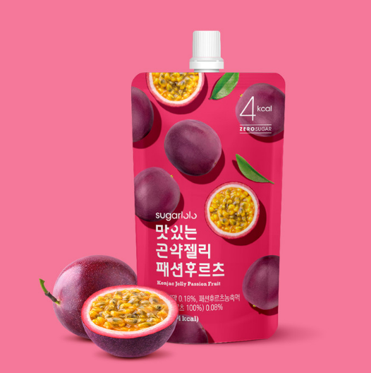 SUGARLOLO Leckeres Konjac Jelly Passionsfrucht (10 x 150g) – Der tropische Diät-Snack
