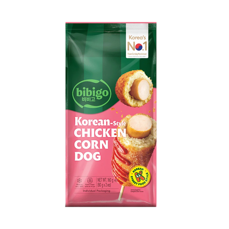 Bibigo Korean Style Chicken Corndog 160g(80g x 2ea)