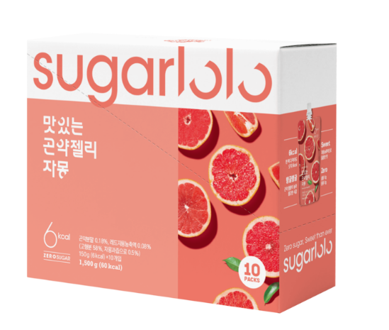 SUGARLOLO Leckeres Konjac Jelly Grapefruit (10 x 150g) – Der herb-erfrischende Diät-Snack